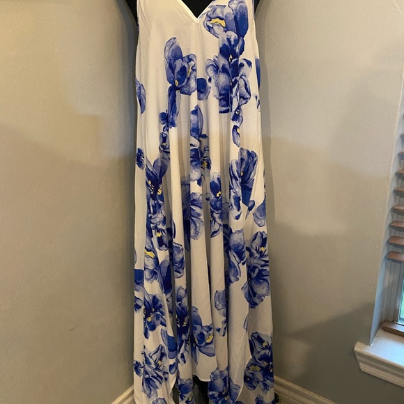 Beautiful NWT Blue & White Floral Hi Lo Maxi - Picture 4 of 8